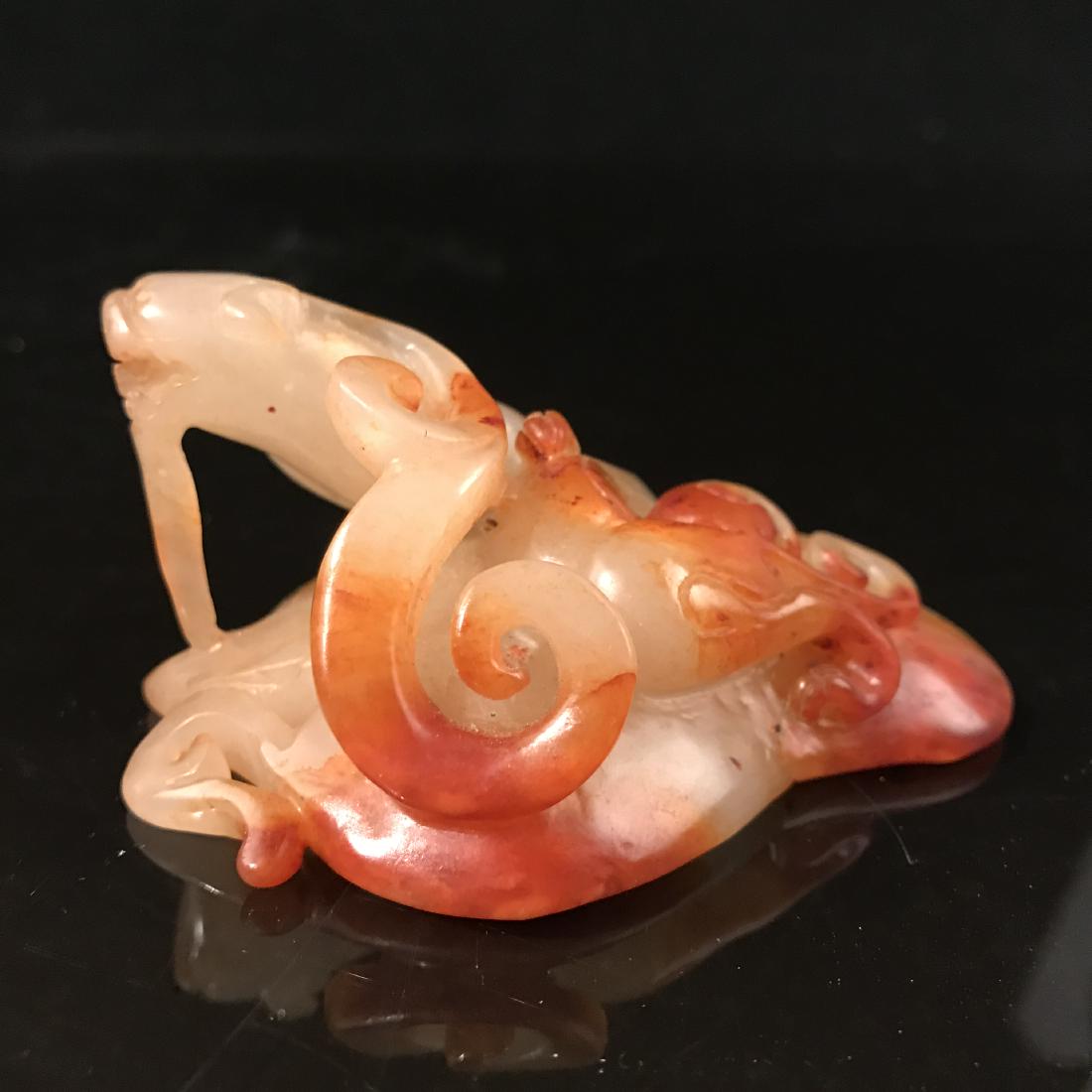 Chinese Jade Ruishou Figure: Chinese Jade Ruishou Figure 1-1/4'' H, 3'' W; 107 g