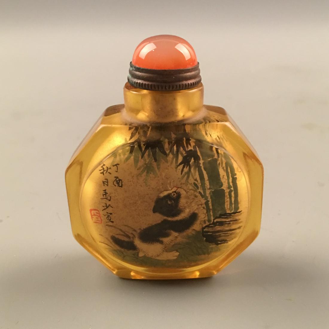 Chinese Glass Painting Snuff Bottle: Chinese Glass Painting Snuff Bottle 2-1/2'' H, 2'' W; 74 g Shipping: We are able to pack and ship this item to an address in the United States for $20.00 via UPS Ground or USPS Priority Mail. Tracking