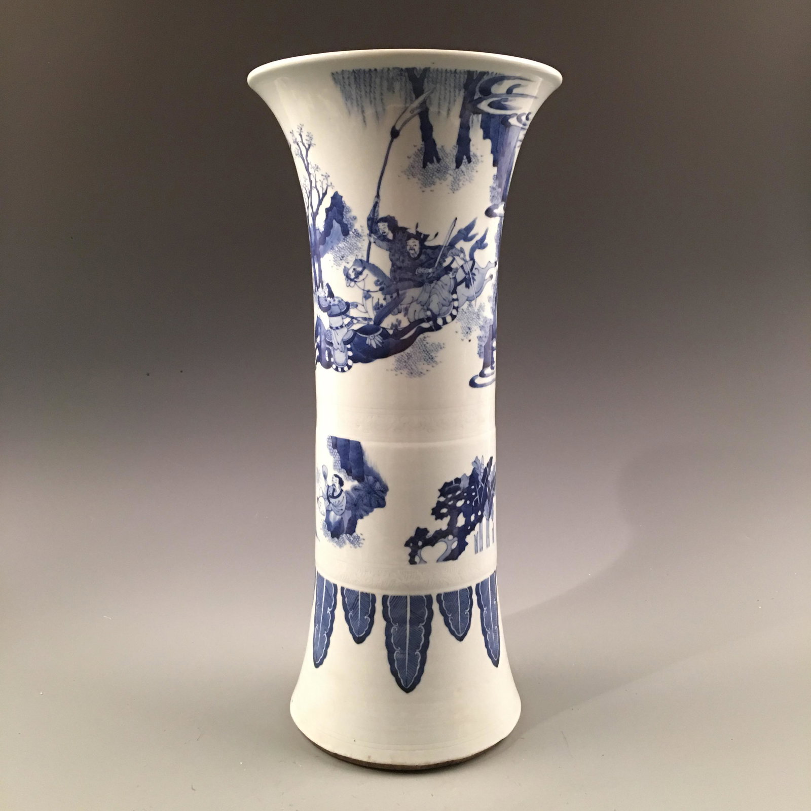 Chinese Blue-White Gound Plum: Chinese Blue-White Gound Plum 17'' H, 8'' W; 8 lb Shipping: We are able to pack and ship this item to an address in the United States for $25.00 via UPS Ground or USPS Priority Mail. Tracking informat