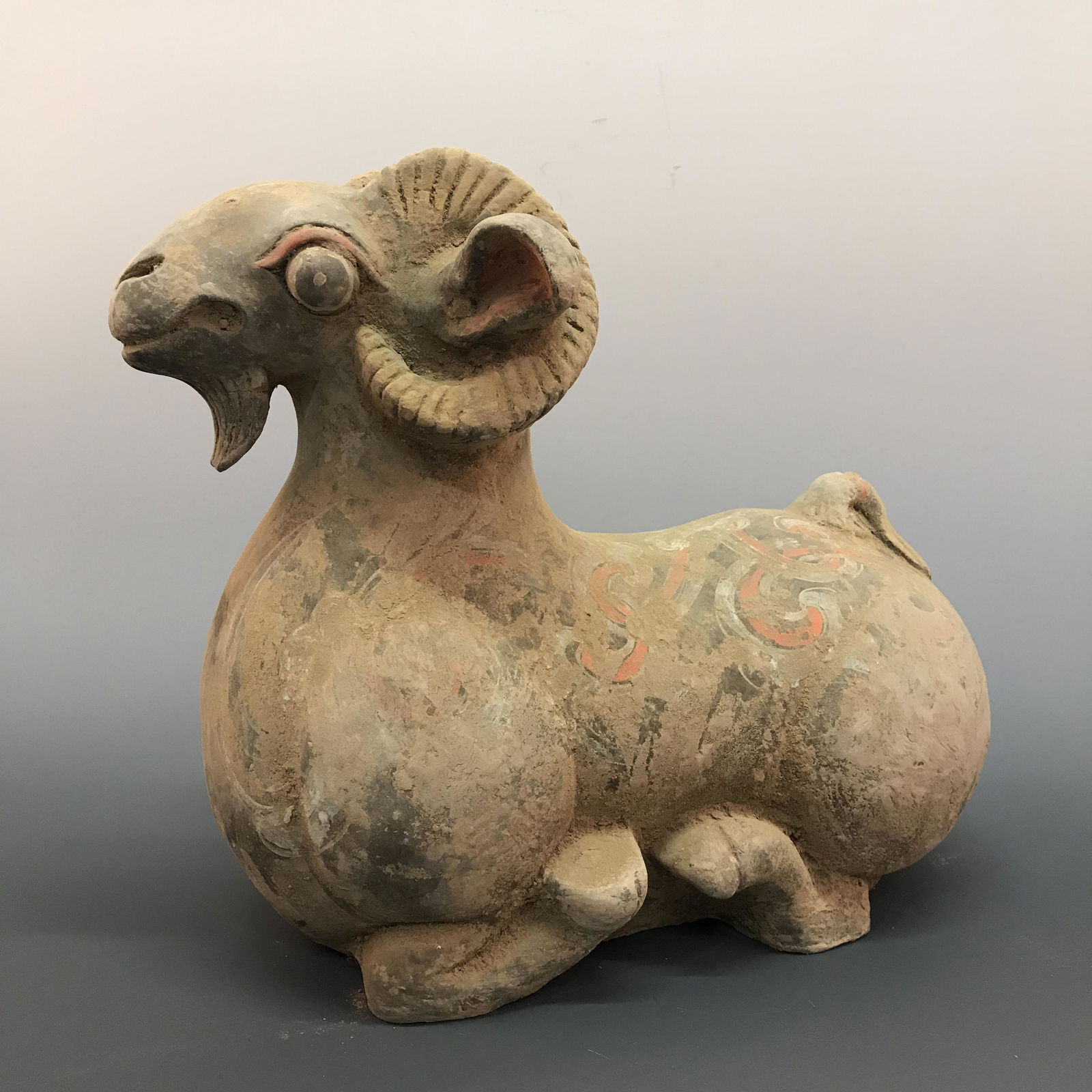 Chinese Tang Style Sancai Ram Pottery (1 of 9)