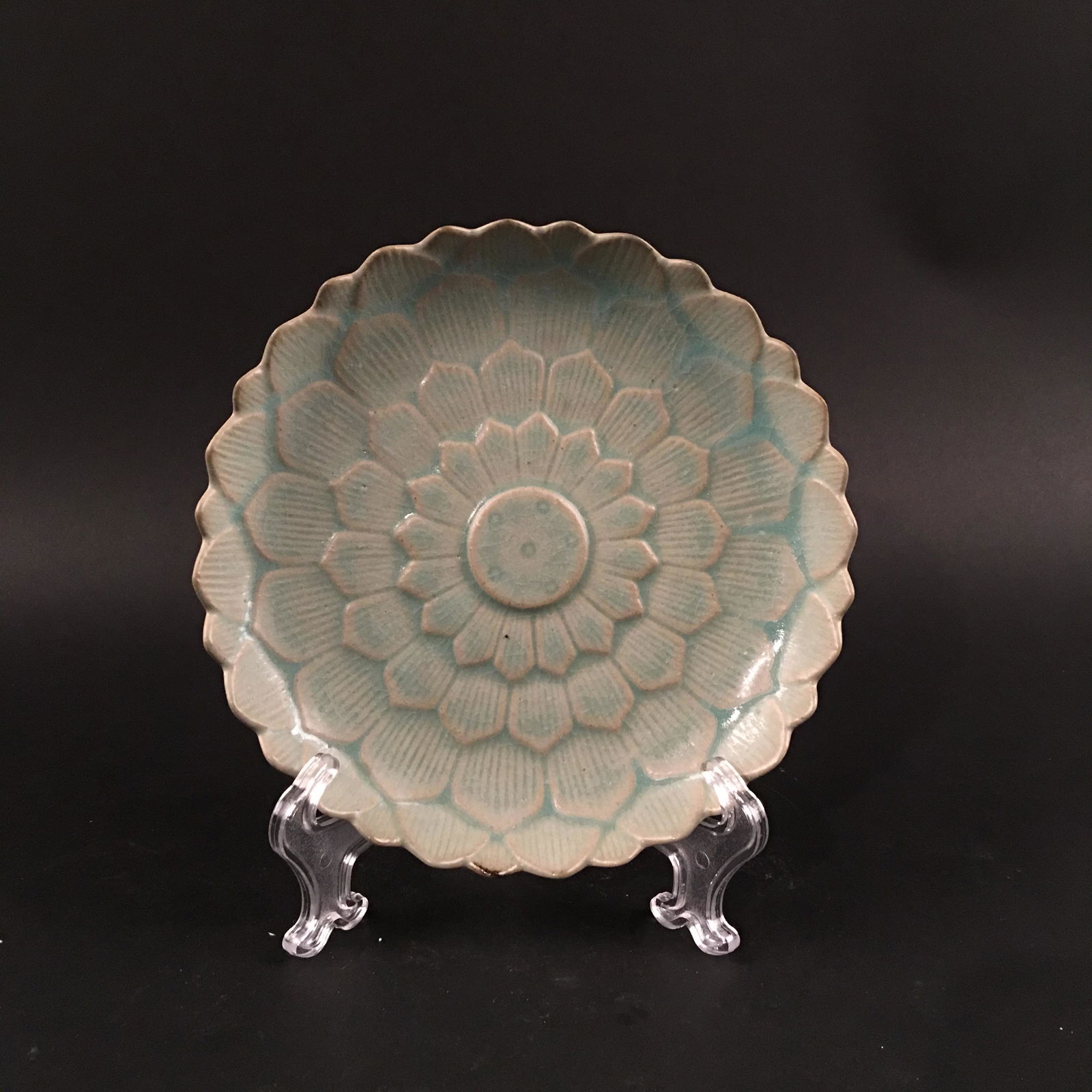 Chinese Hutian Kiln 'Lotus' Plate (1 of 4)
