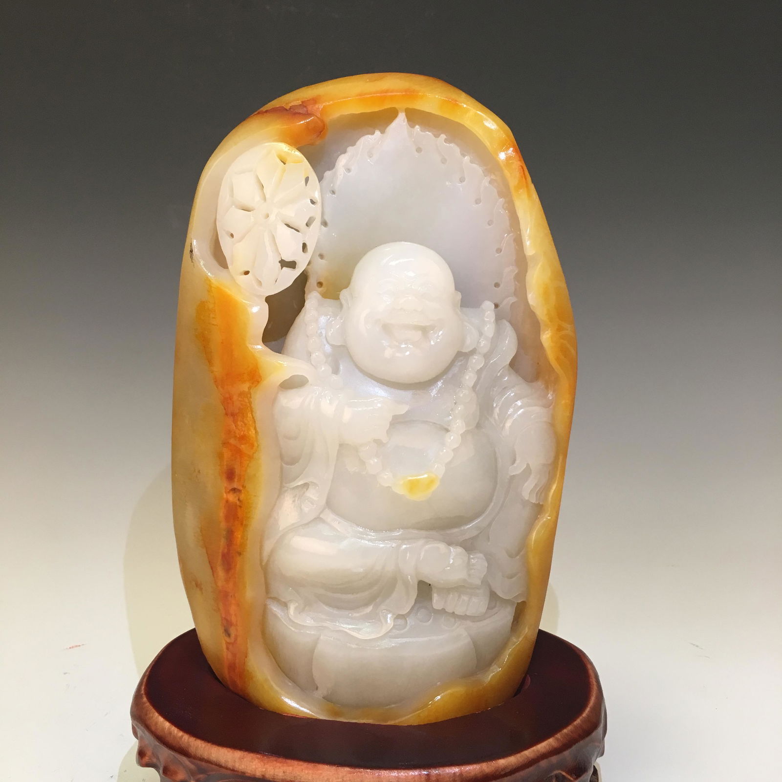 Chinese Jade Happy Buddha Figure (1 of 10)