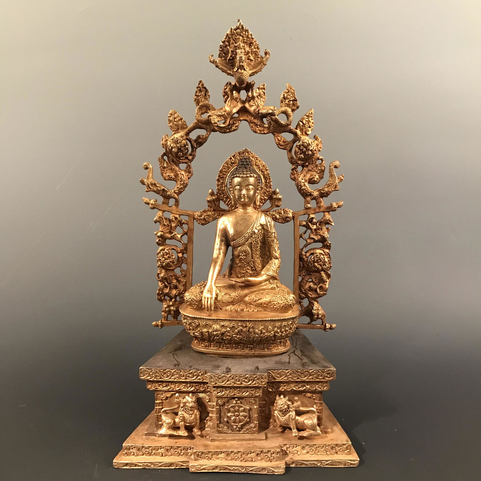 Chinese Gilt Bronze Buddha Shakyamuni Figure (1 of 17)