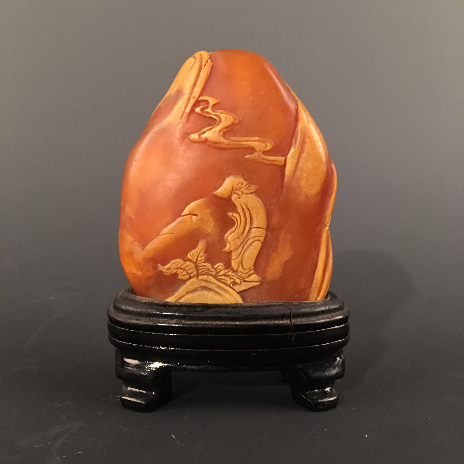 Chinese Tianhuang Stone: Chinese Tianhuang Stone 3'' H, 2-1/4'' W; 133 g Shipping: We are able to pack and ship this item to an address in the United States for $55.00 via UPS Ground or USPS Priority Mail. Tracking informatio