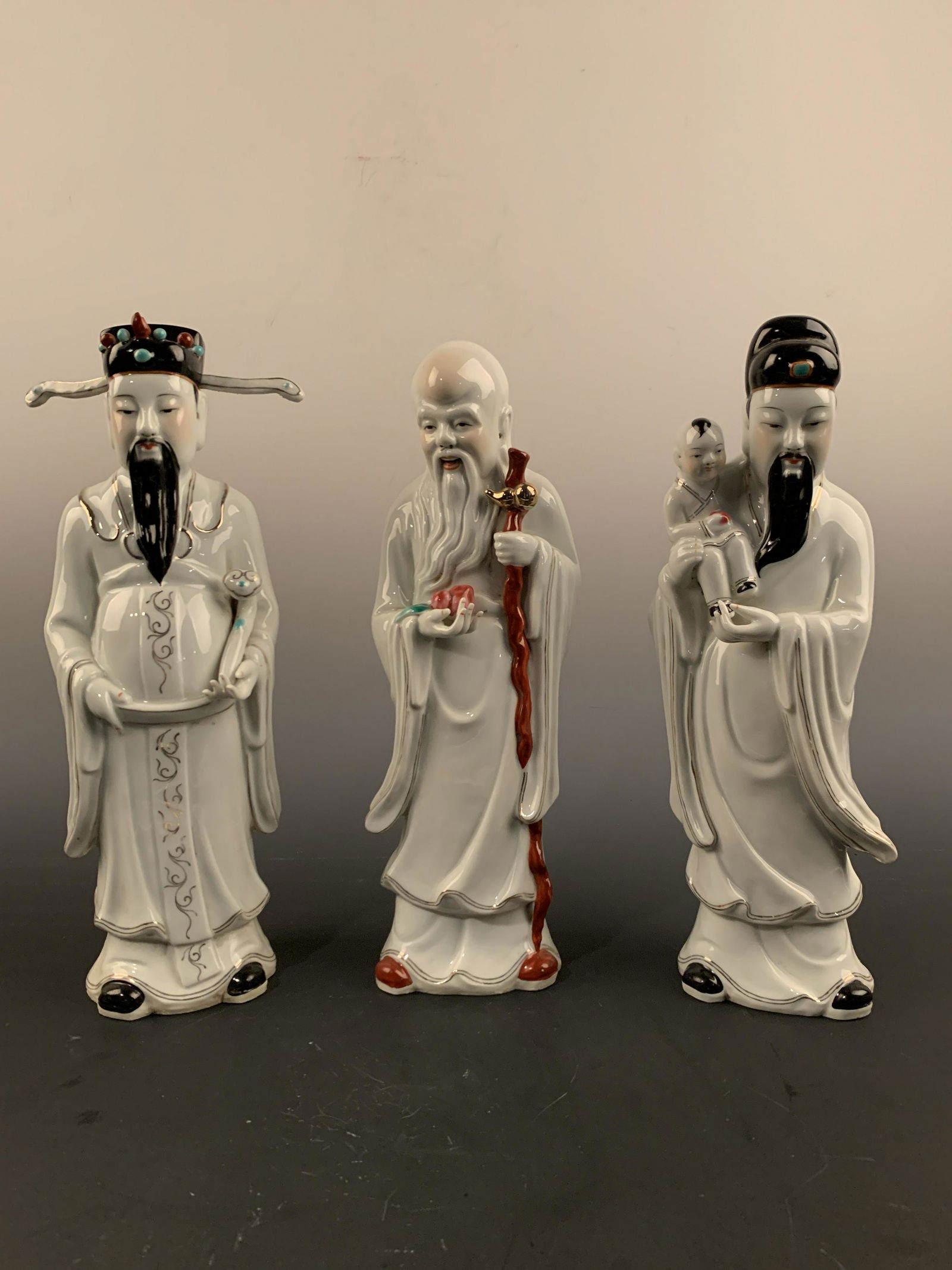 Chinese Fu Lu Shou lmmortal Statue (1 of 12)