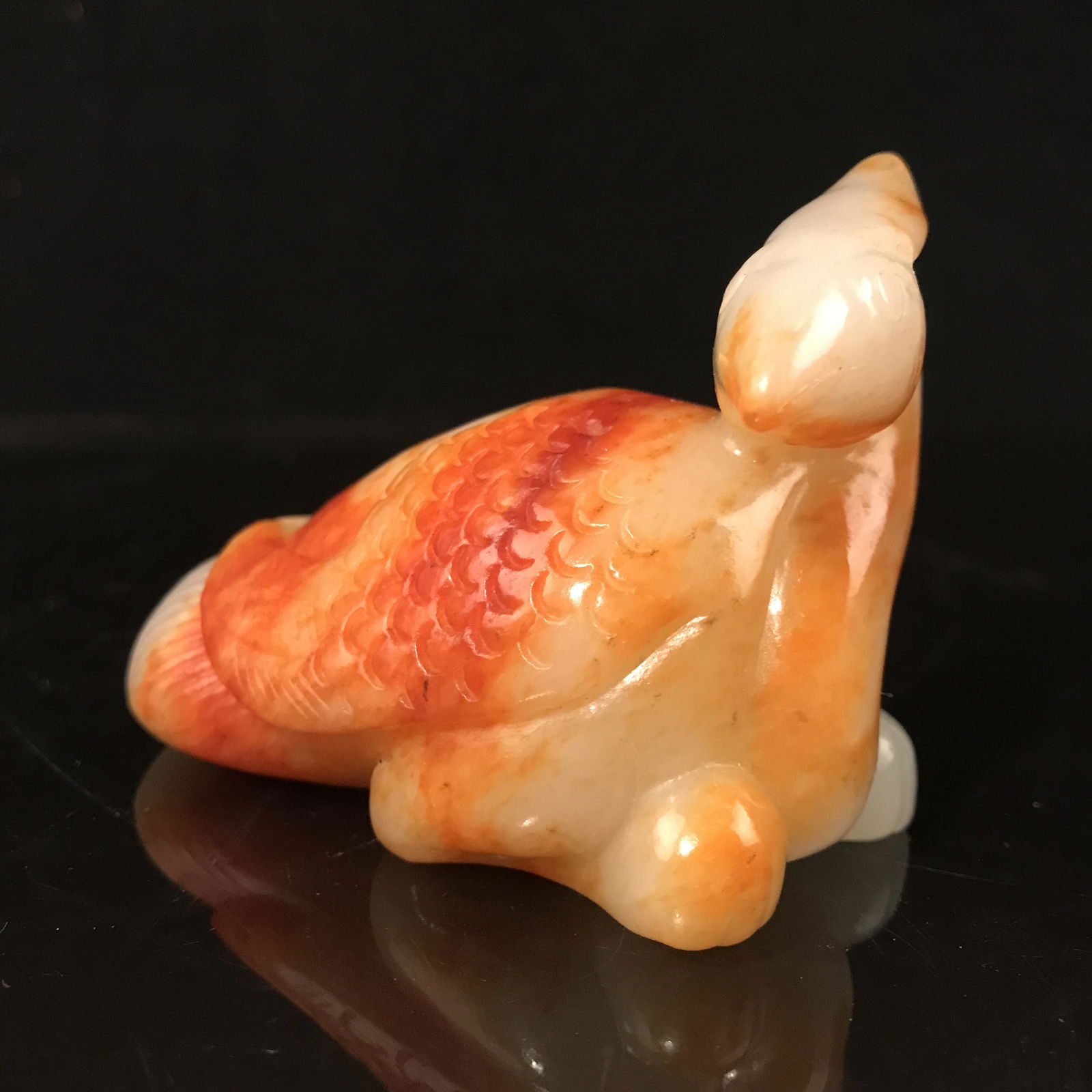 Chinese Jade Mandarin Duck Figure (1 of 7)