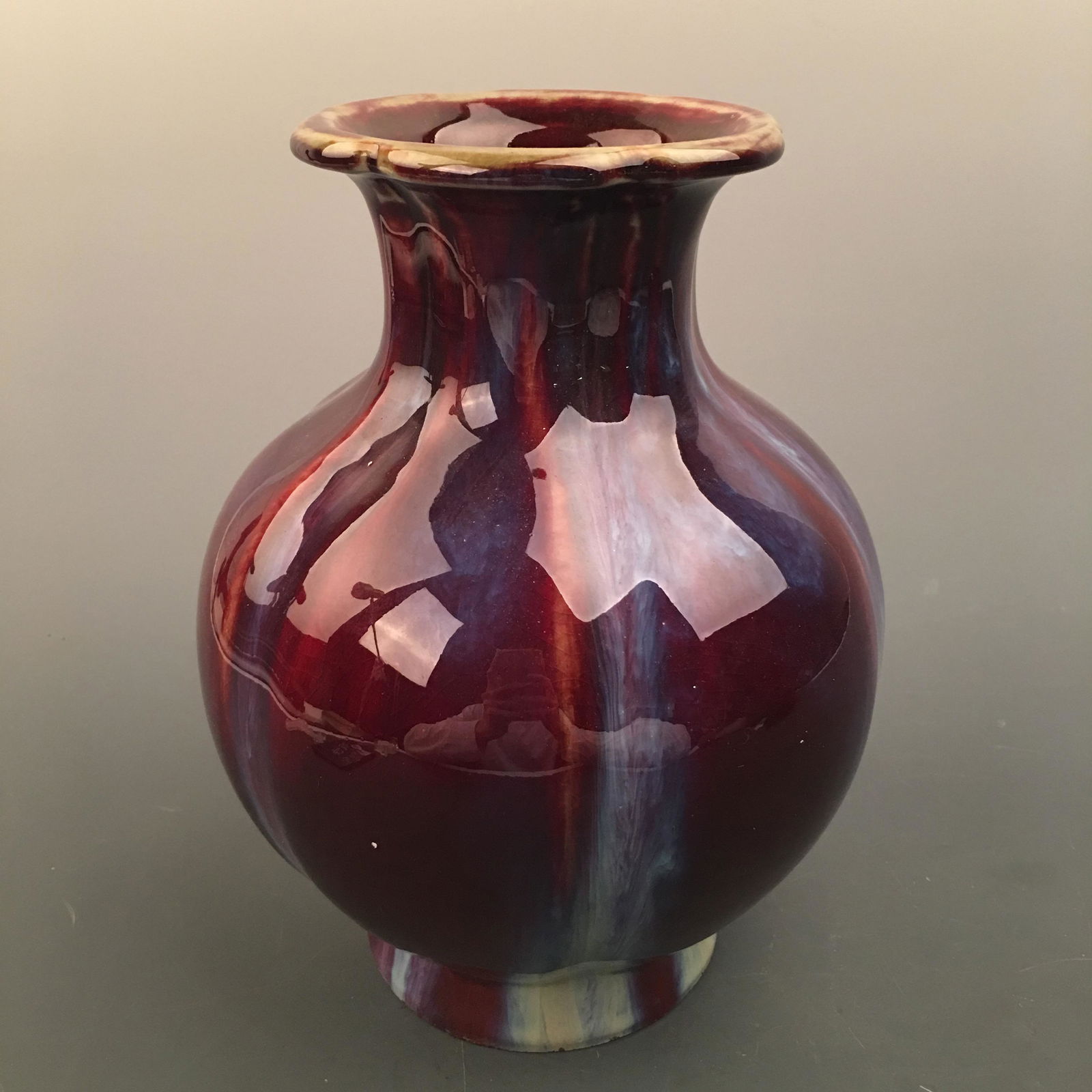 Chinese Flambe Glazed Jar (1 of 7)