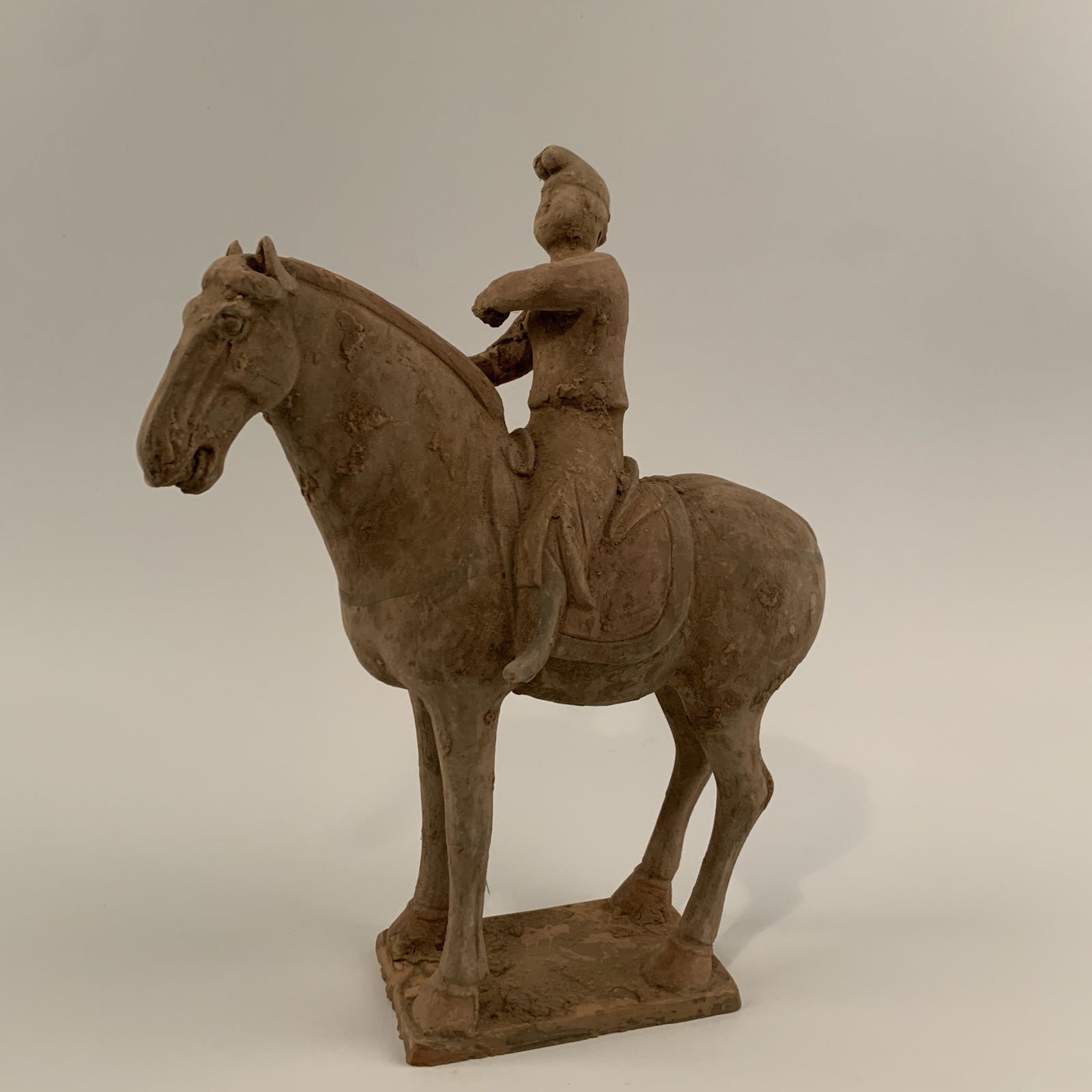 Chinese Pottery Figure Of a Man on a Horse (1 of 11)