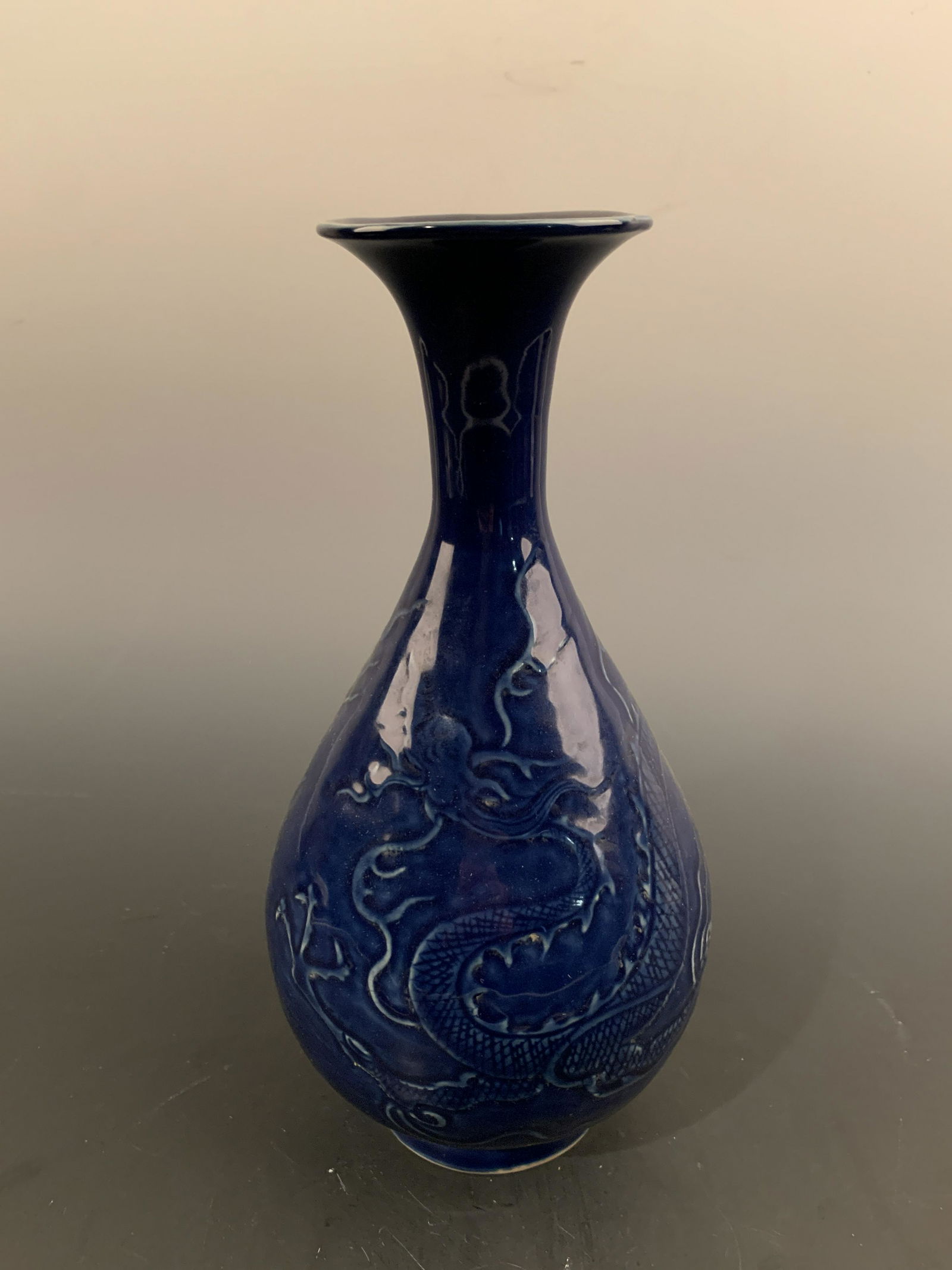 Chinese Ming Blue Glazed Dragon Vase (1 of 8)
