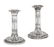 A pair of George III sterling silver candlesticks