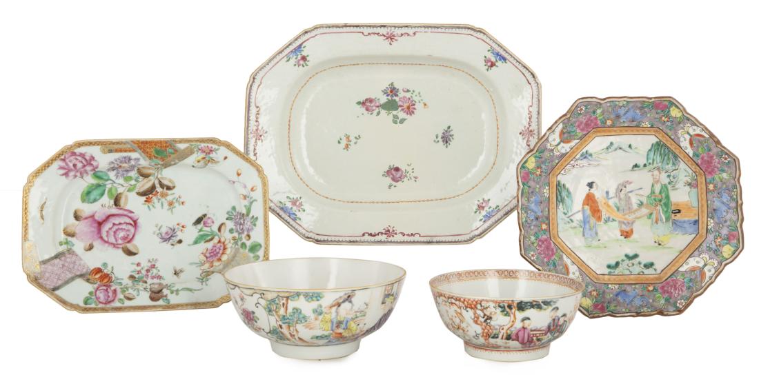 An assembled five piece group of Chinese Export (1 of 1)