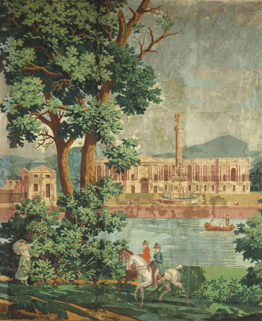 A French wallpaper panel Probably J. Dufour early 19th (1 of 2)