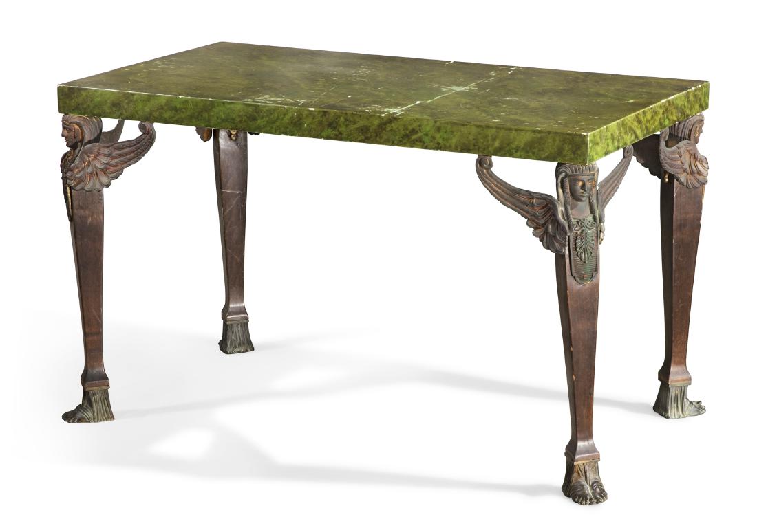 An Empire style bronze & painted occasional table (1 of 3)