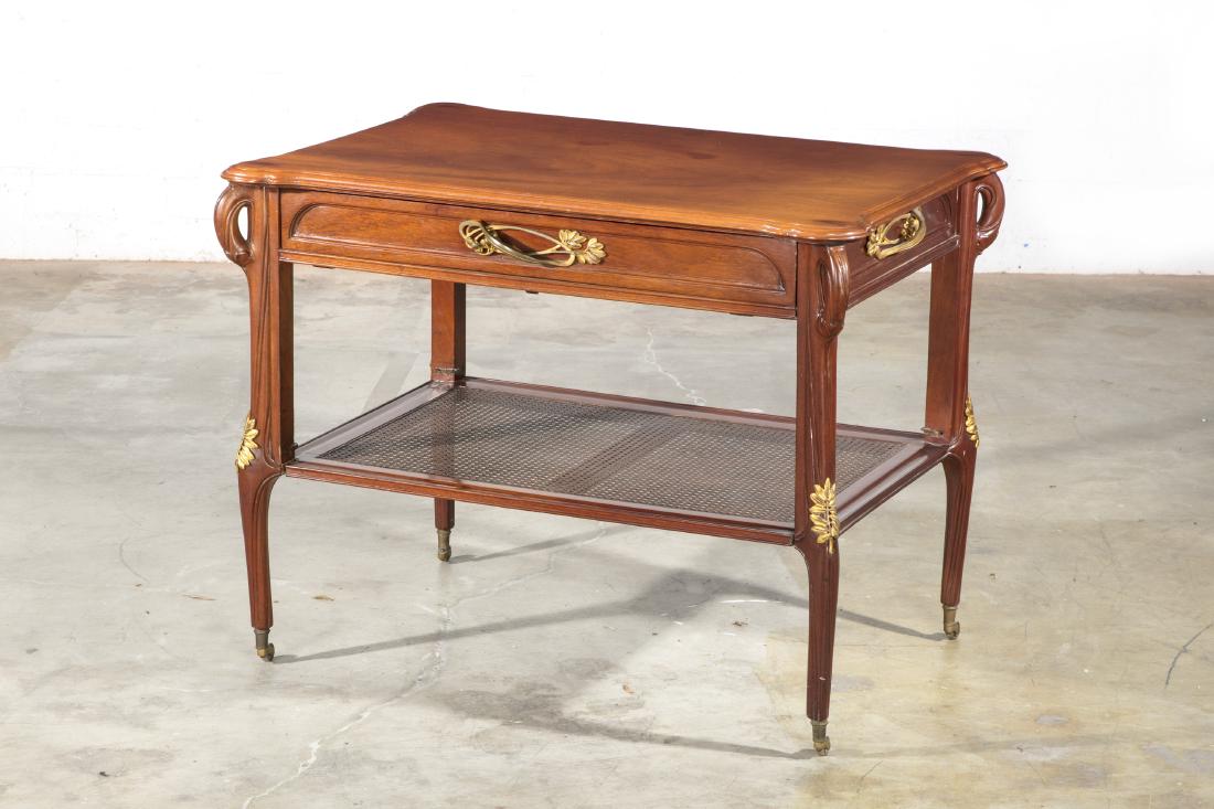 A French Art Nouveau gilt bronze mounted table (1 of 1)