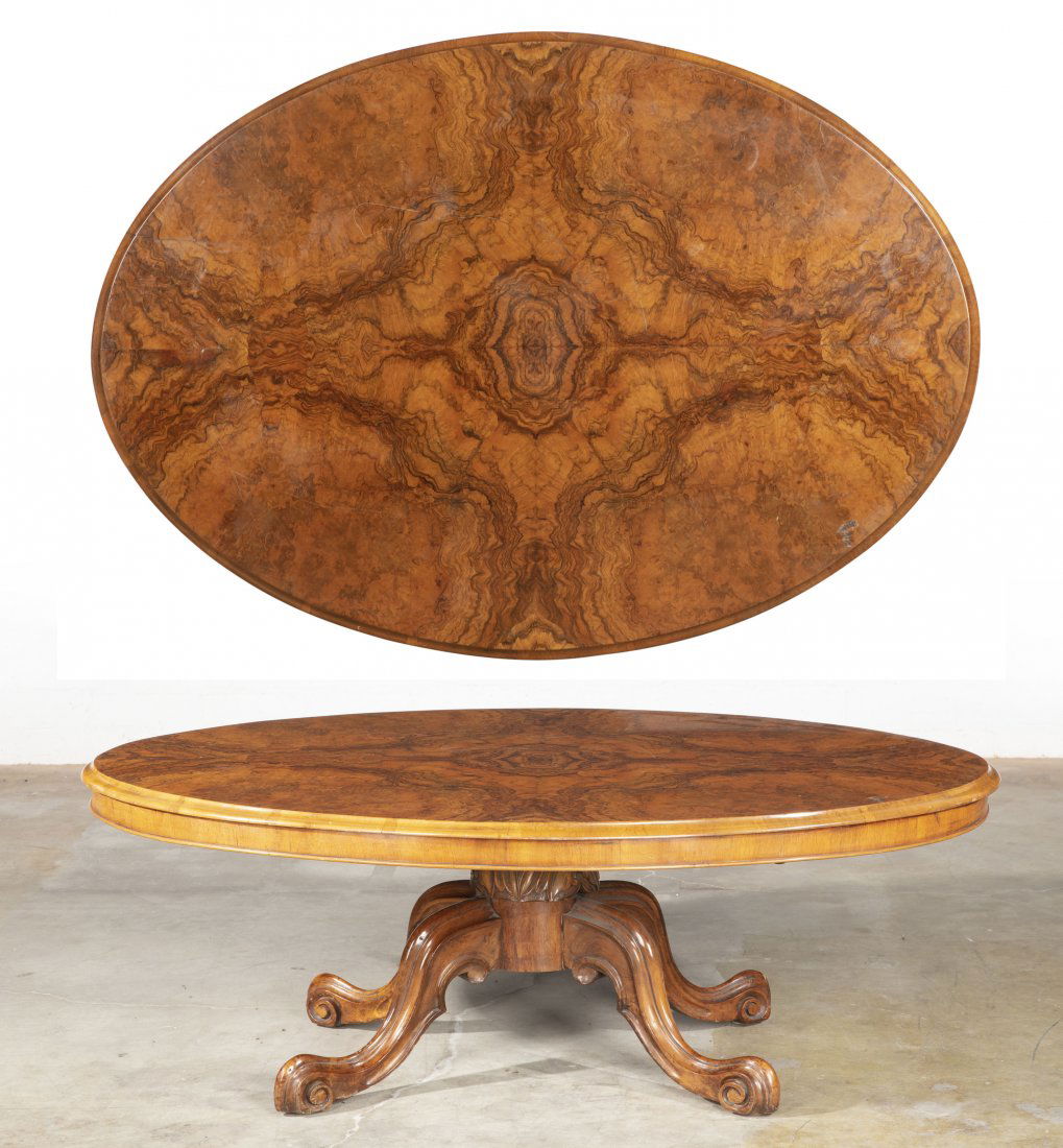 A Victorian walnut low table, 19th century (1 of 1)