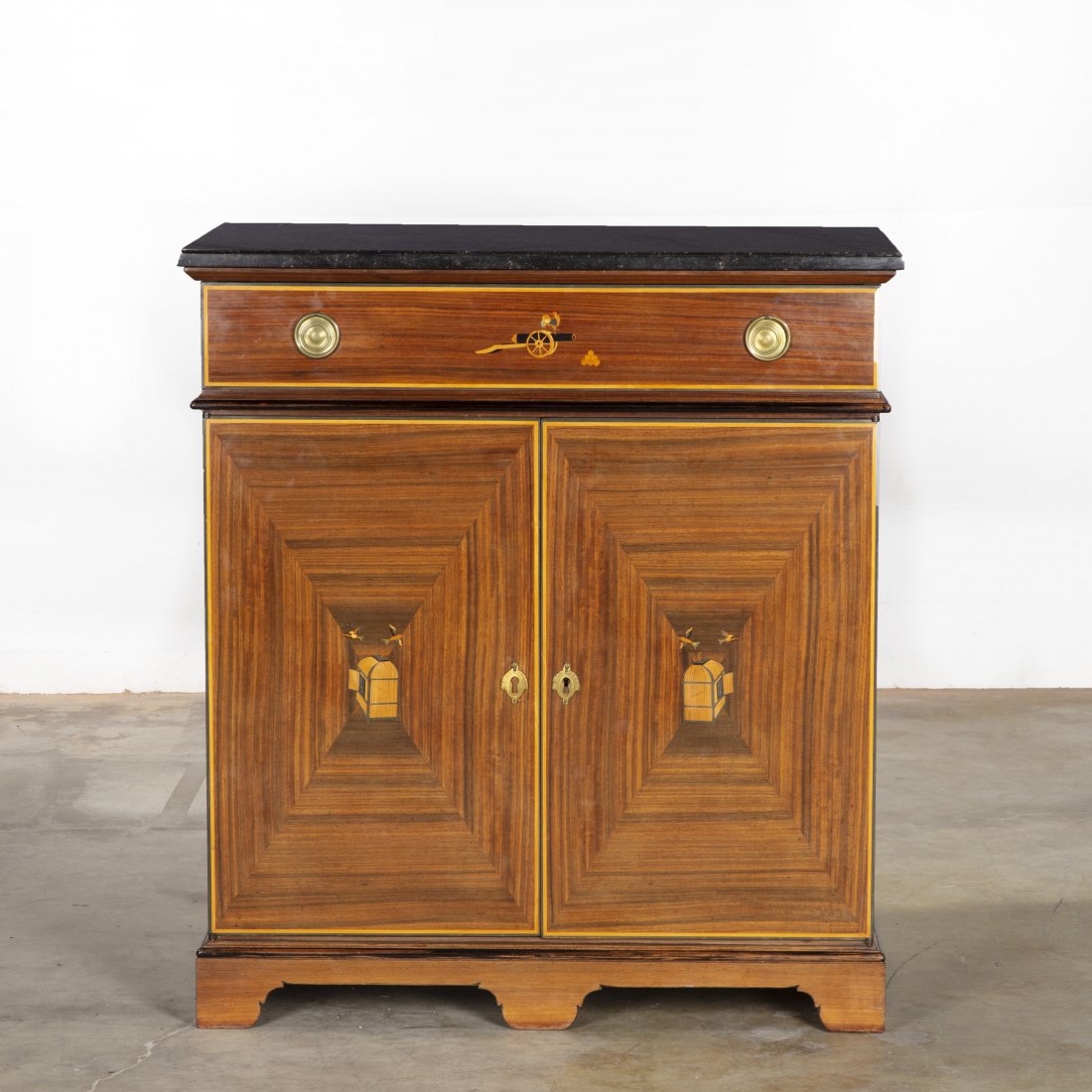 An Empire style walnut side cupboard, Paris (1 of 4)