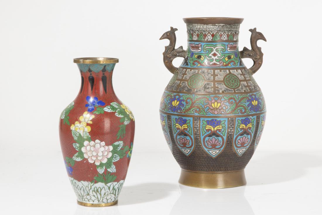 Two Chinese enamel vases, 20th century (1 of 1)