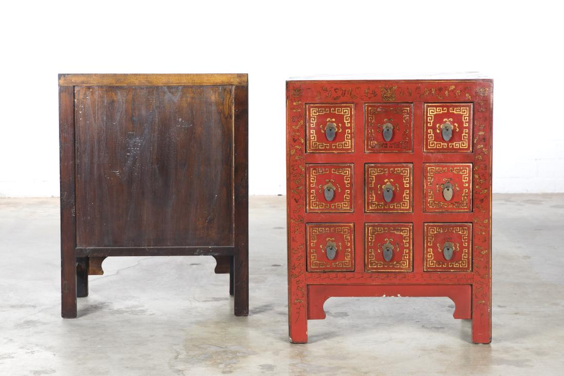 A pair of Chinese painted and lacquer chests (1 of 2)