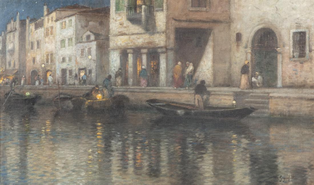 Italian School, Venice Canal at Night (1 of 5)