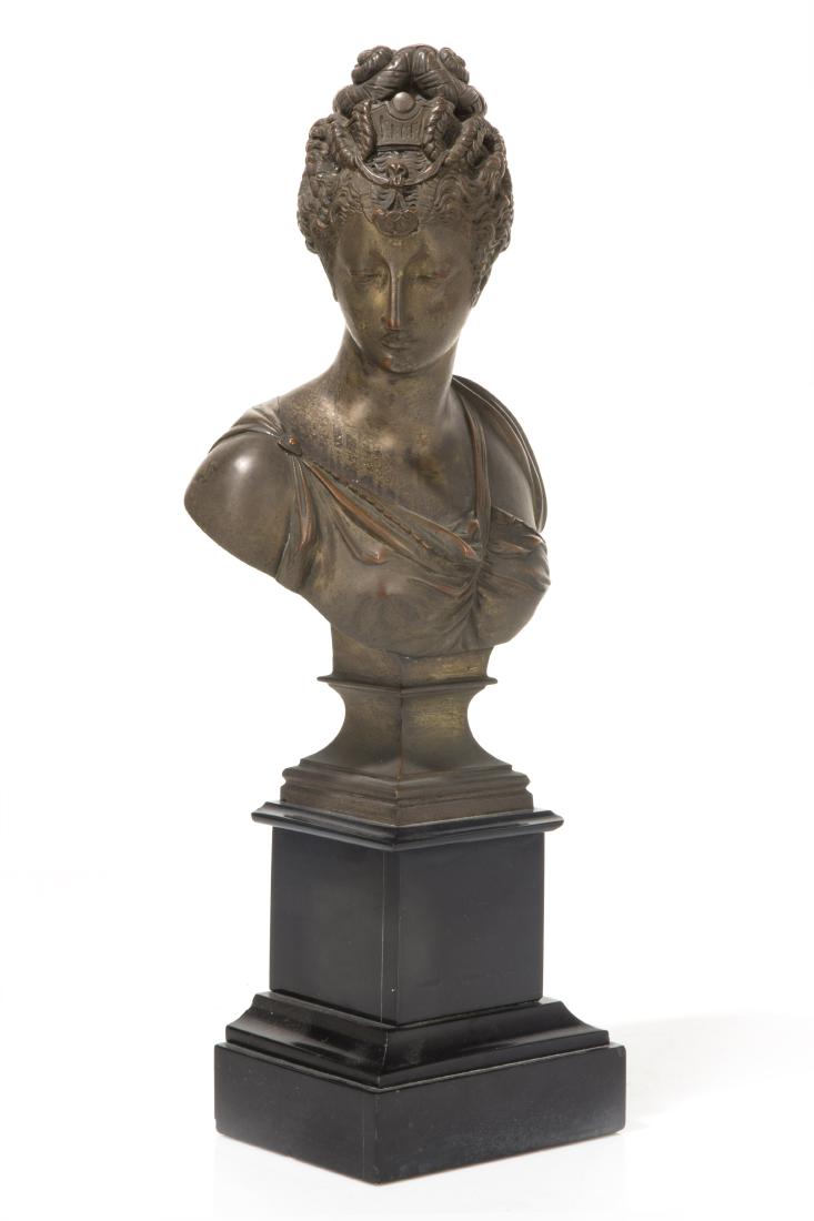 A French patinated bronze bust of Diana (1 of 4)