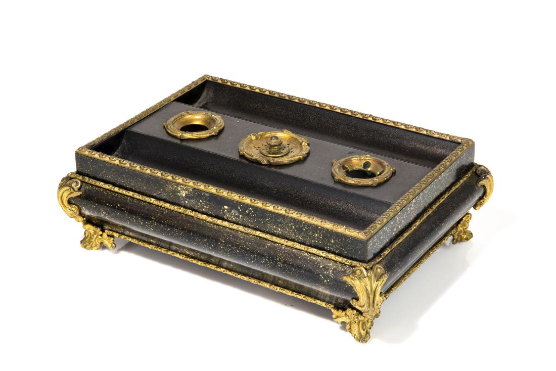 A French bronze & black lacquered writing stand (1 of 4)