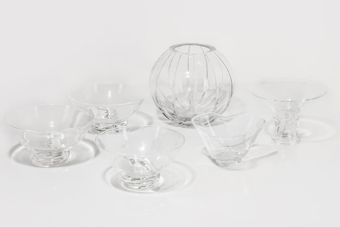Five Steuben glass articles, 20th century (1 of 2)