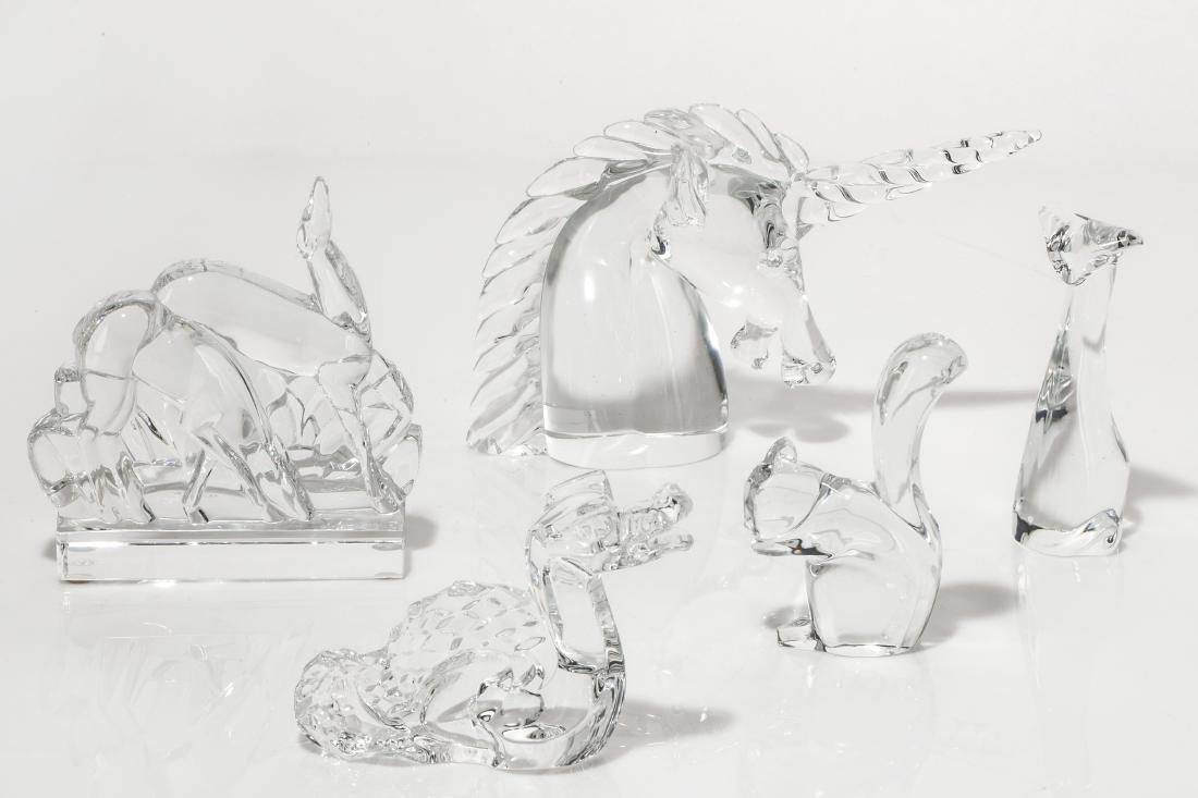 Four Baccarat glass animals &  Cartier unicorn (1 of 2)