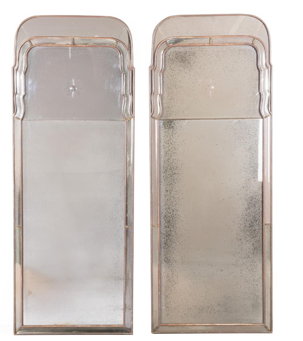 A pair of Queen Anne style giltwood pier mirrors (1 of 2)