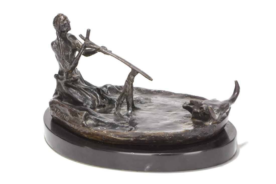 After C.M. Russell, bronze: The Peace Pipe (1 of 3)