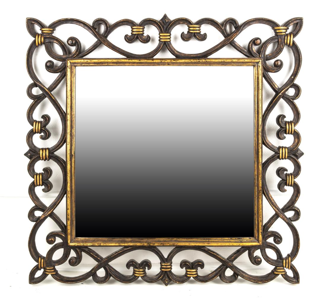A Baroque style gilt and ebonized mirror (1 of 2)