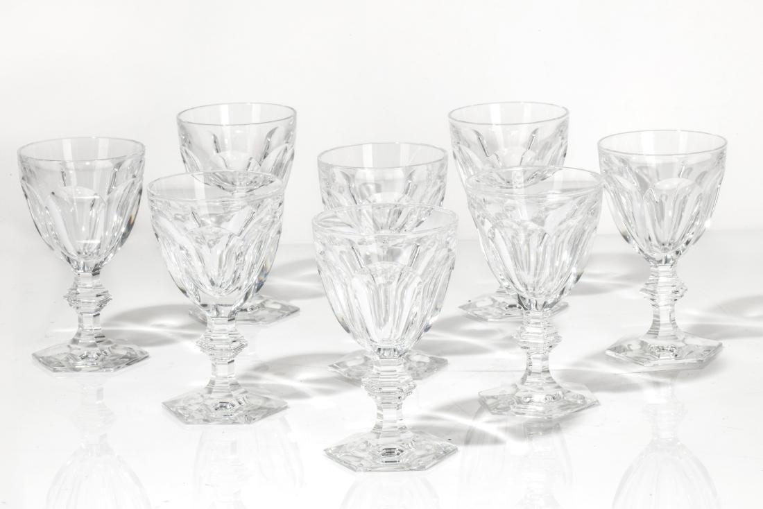 A suite of eight Baccarat glass water goblets (1 of 2)