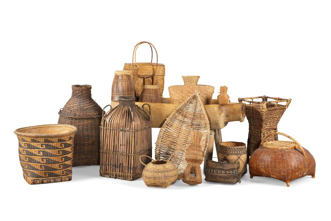 A collection of Philippine baskets, Mindoro, etc