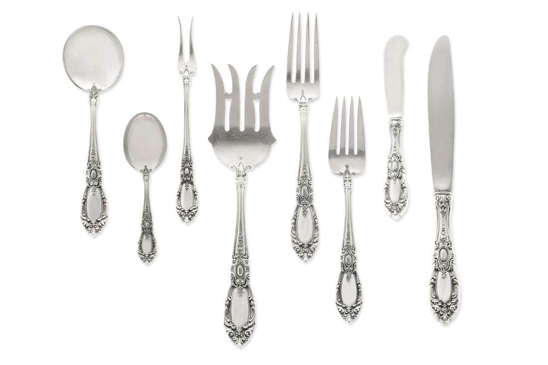 Towle King Richard pattern silver flatware set (1 of 2)
