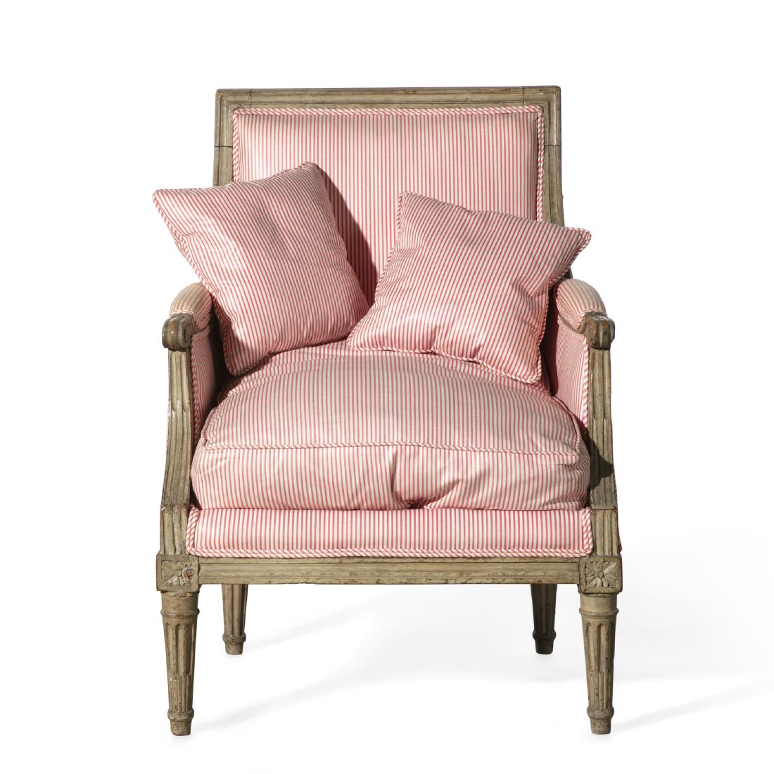 A Louis XVI green paint decorated child's bergere (1 of 2)