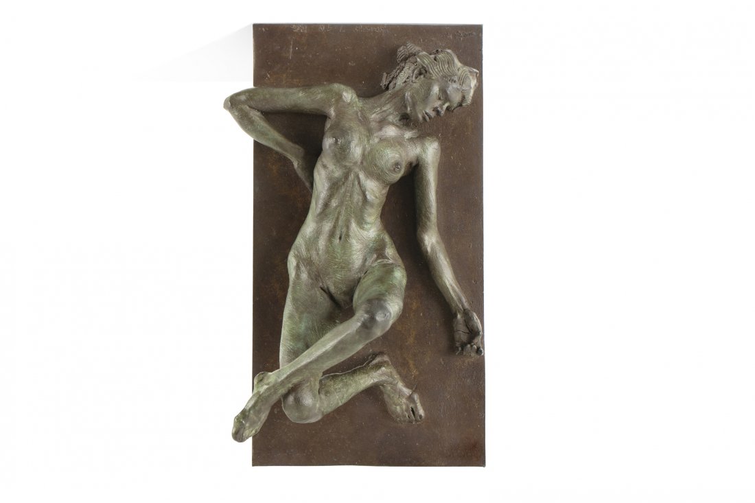 Robert Graham (American, 1938-2008) Krista, 1996: Robert Graham (American, 1938-2008) Krista, 1996 Verdigris and brown patinated bronze Incised Krista 7-96 RG height 4 1/2in (11.5cm); length 8 3/4in (22cm); width 5 1/4in (13cm)