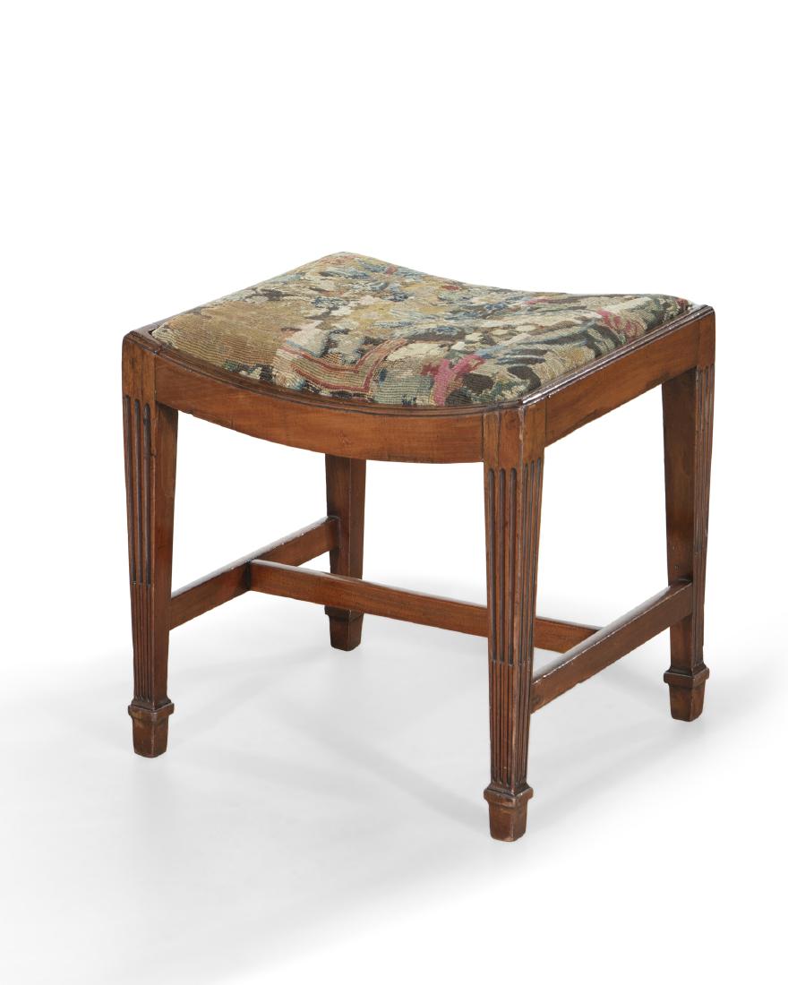 A George III mahogany stool, 18th century (1 of 2)