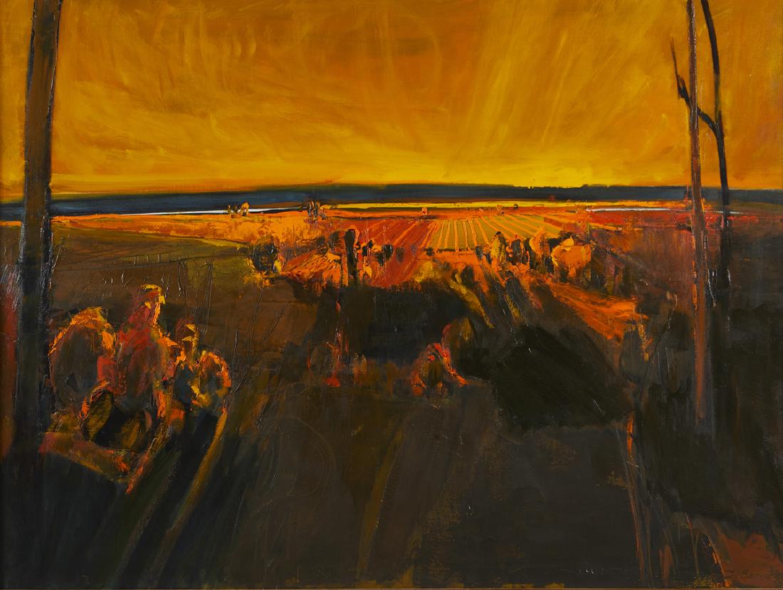 Henrietta Berk, oil, Sunset Landscape (1 of 4)