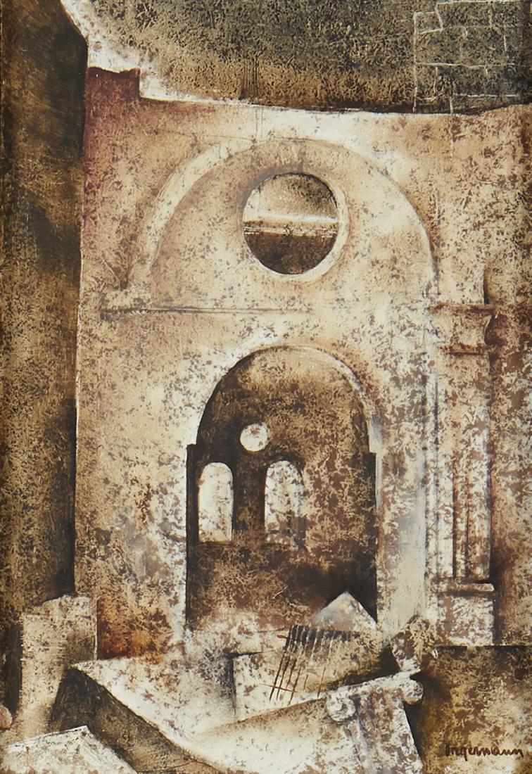 Keith Ingermann, acrylic Interior scene, c 1955 (1 of 3)