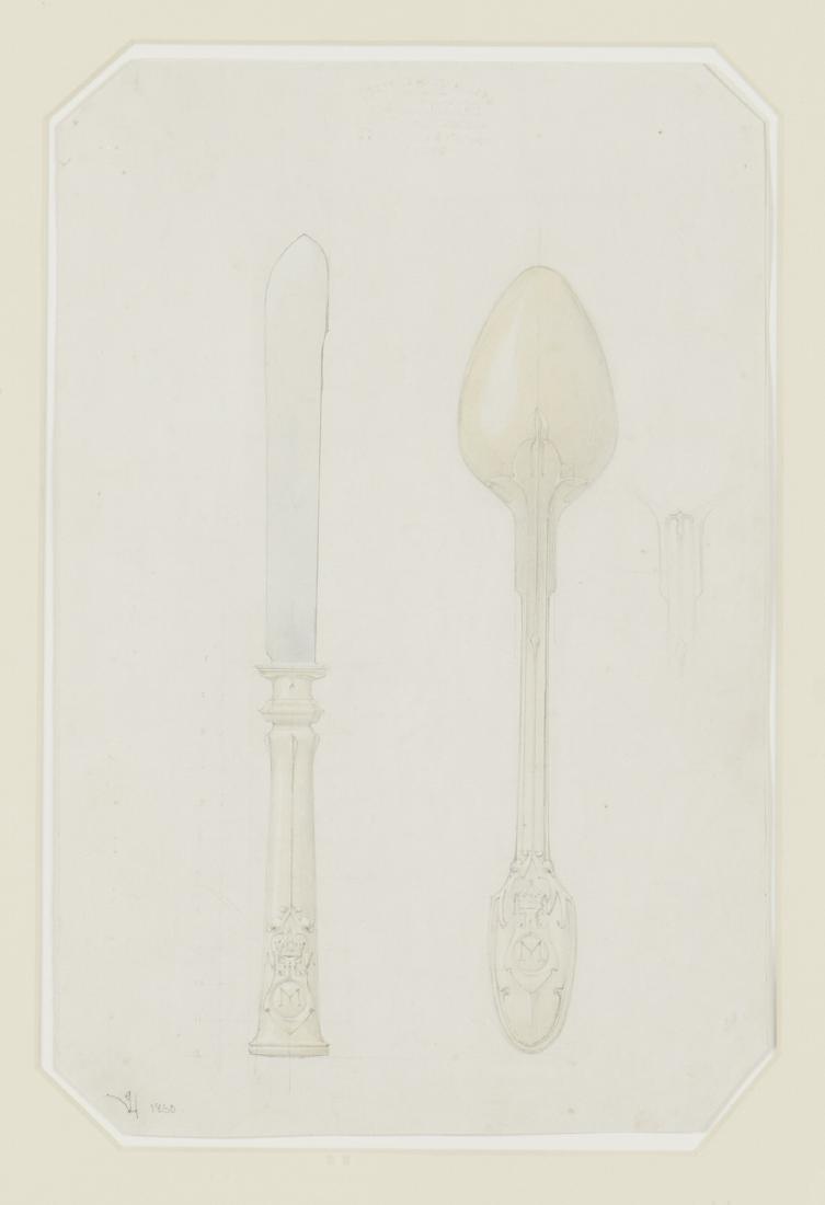 Louis Bachelet, knife & spoon, Mathilde Bonaparte (1 of 4)
