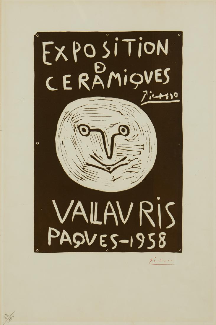 Picasso, linocut, Expositions Ceramiques Vallauris (1 of 4)