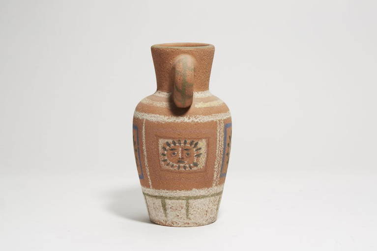 Pablo Picasso, Ceramic, Vase Au Decor Pastel