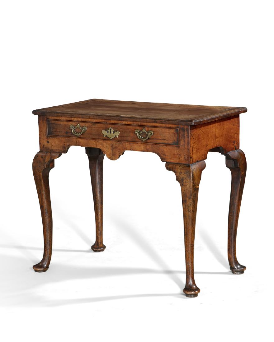 George II inlaid walnut side table, 18th century (1 of 3)