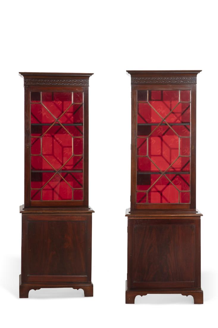 A pair of George III style mahogany bookcases (1 of 3)