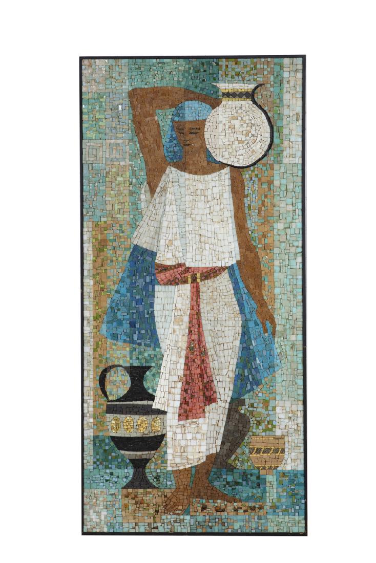 Dan Toledo, mosaic,  woman with an urn (1 of 4)