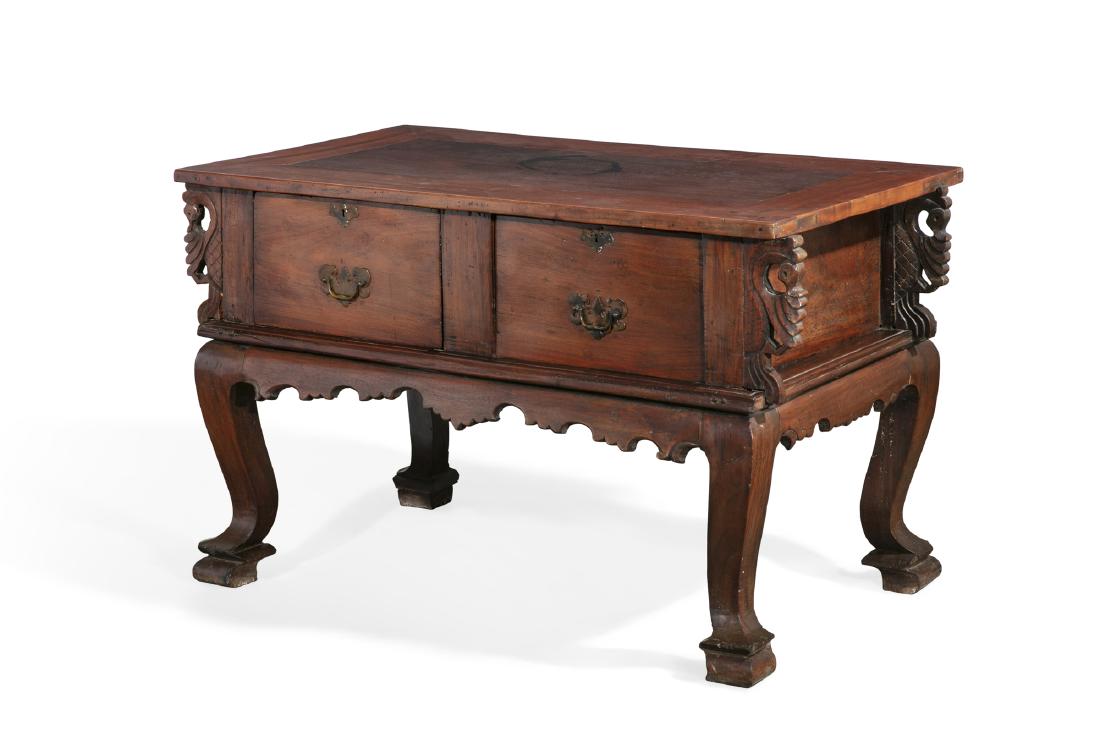 A Portuguese Colonial exotic hardwood desk (1 of 3)