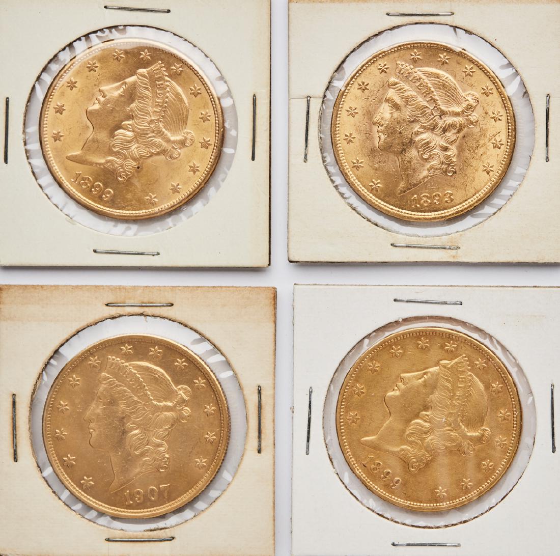 A group of 4 $20 Liberty (1 of 2)