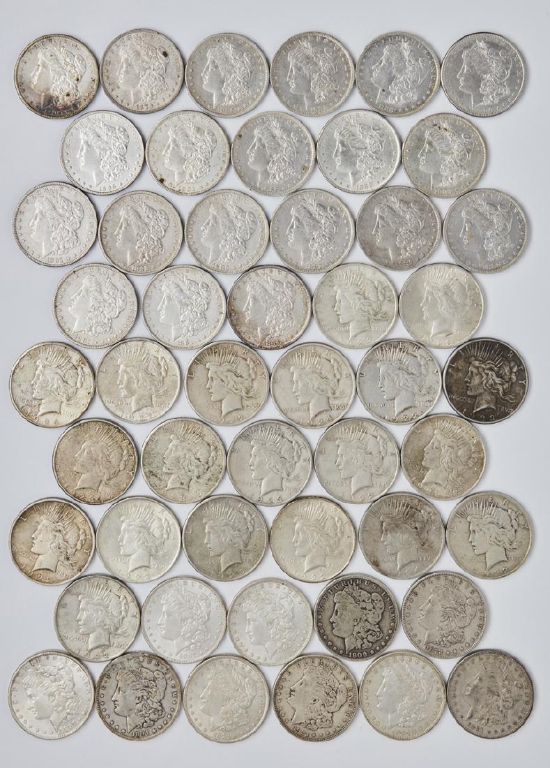 Approx. 100 Morgan and Peace silver dollars (1 of 4)