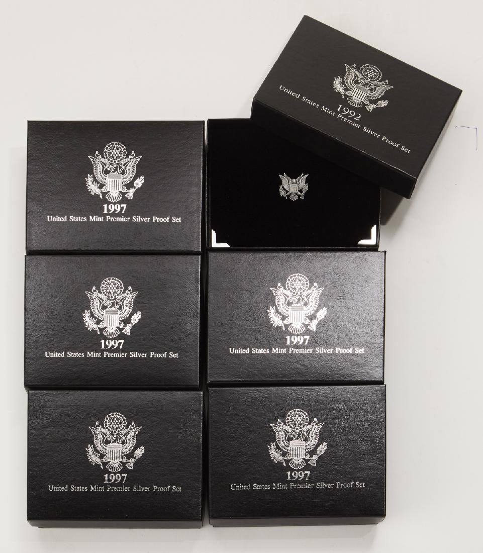 Six U.S. Mint premier silver Proof sets (1 of 1)