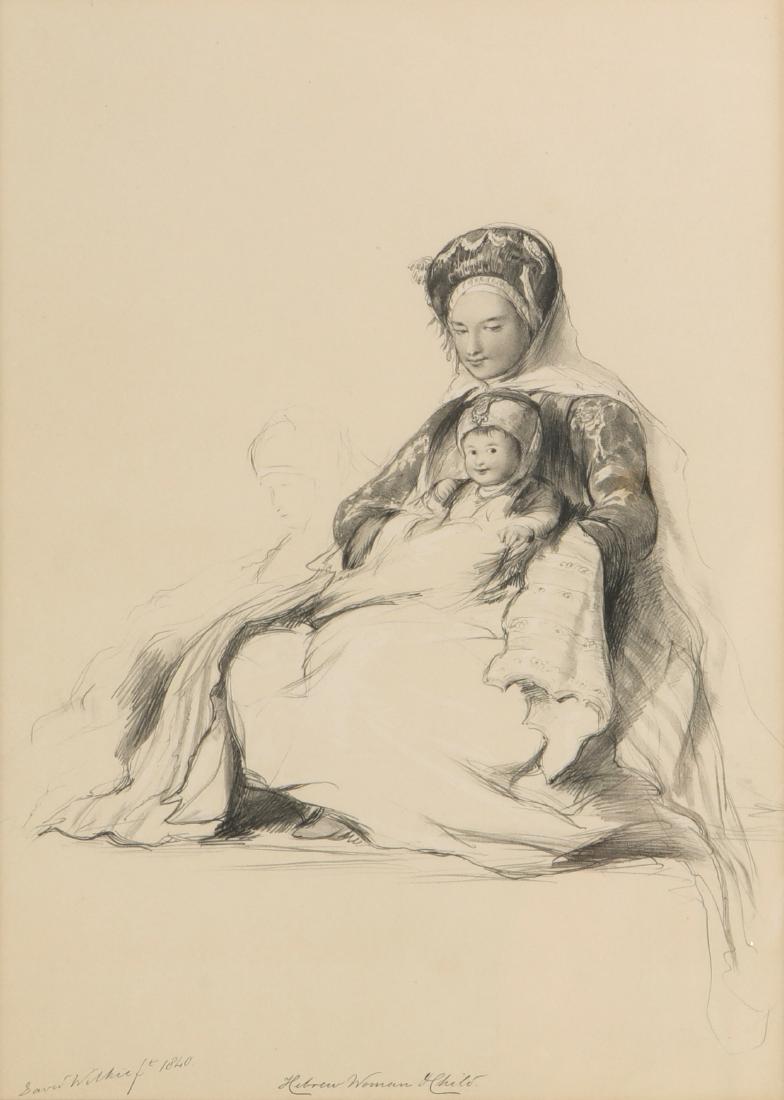 Sir David Wilkie, Hebrew Woman and Child, 1840: Sir David Wilkie (Scottish, 1785-1841) Hebrew Woman and Child, 1840 lithograph on wove paper with printed signature and title, with margins, framed 15 x 10 3/4in (38 x 27cm)Provenance: Property from t
