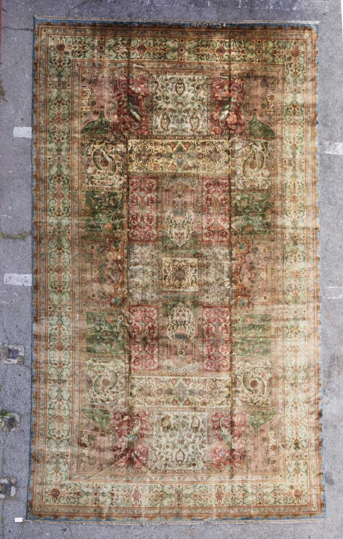 An Agra room size carpet, India: An Agra carpet India dimensions approximately 25ft 3in x 14ft 9in (770 x 450cm)